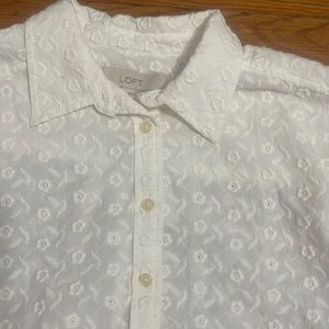 Loft embroidered button down